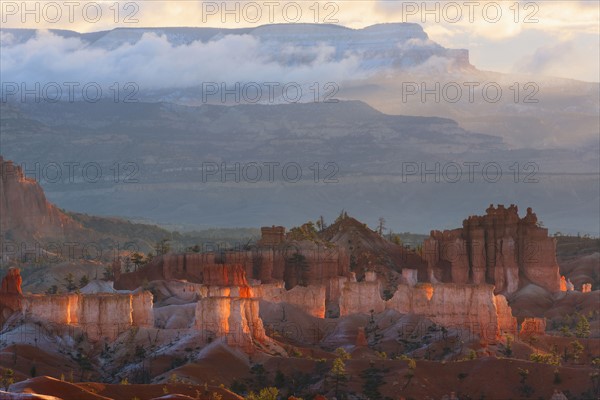 Pinnacles canyon at sunset