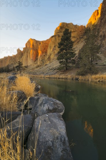 Landscape with rocks and river