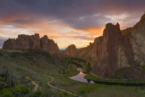 Landscape with rocks and river