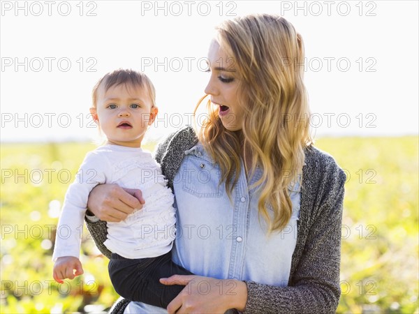 Portrait of mother and daughter (12-17 months)