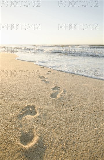 Footprints on beach