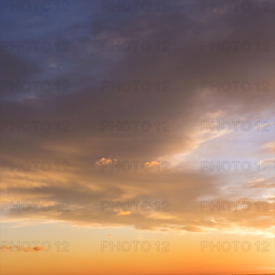 Sunrise sky with clouds.