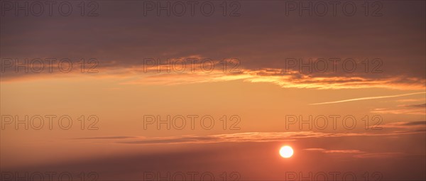 Panoramic view of sky at sunset.