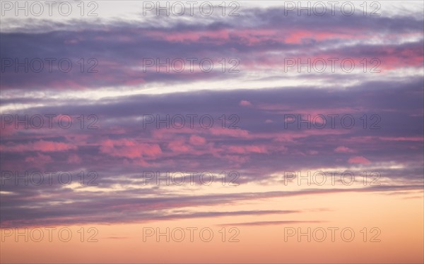 Sunrise sky with clouds.