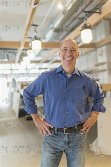 Portrait of smiling business owner.