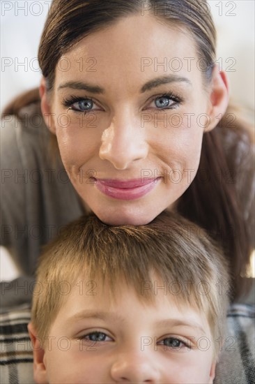 Portrait of mother and son (6-7)