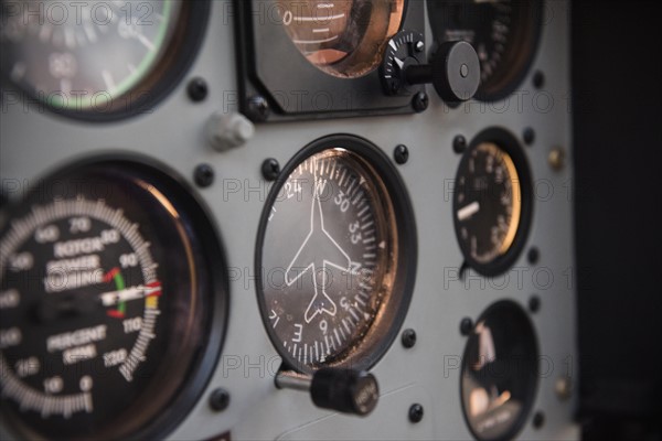 Cockpit in helicopter