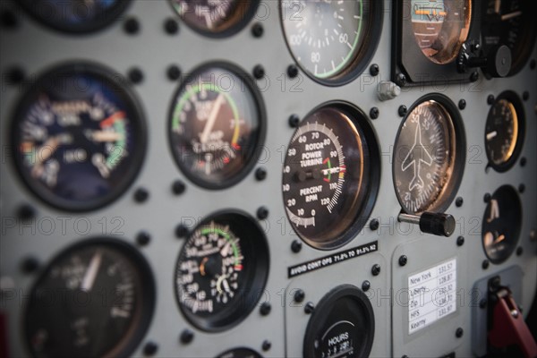 Cockpit in helicopter