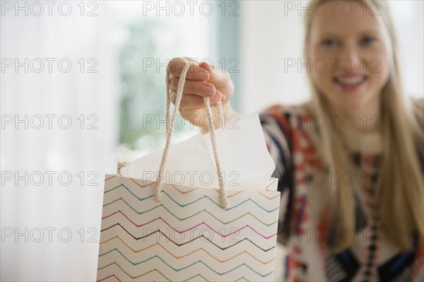 Woman giving gift