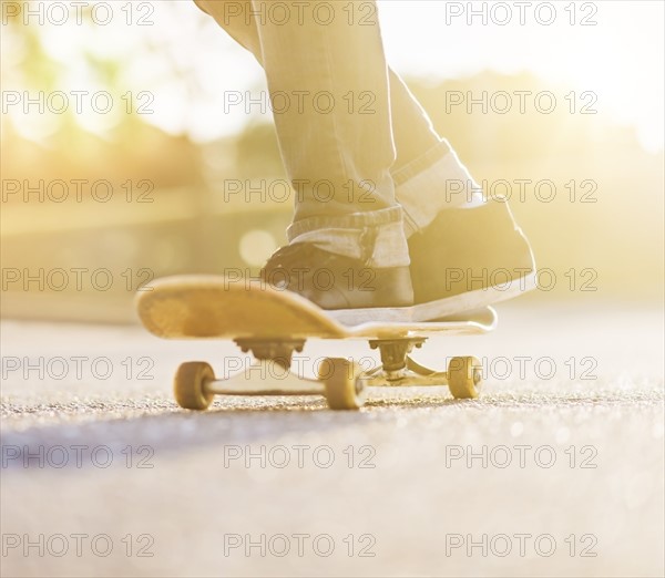 Man skateboarding in skatepark