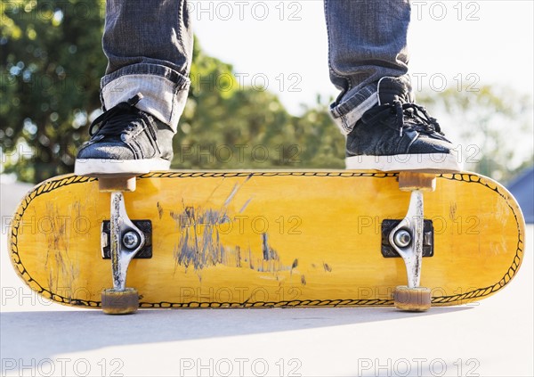 Man skateboarding in skatepark