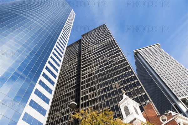 View of skyscrapers and clear sky