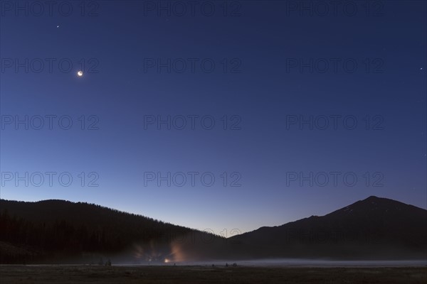 Scenic view of landscape at night