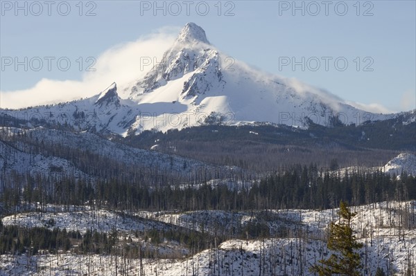 Scenic view of snowcapped mountain