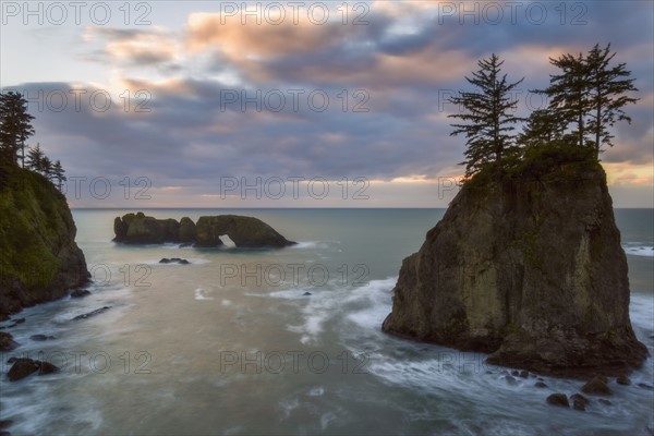 Scenic view of seascape at sunset