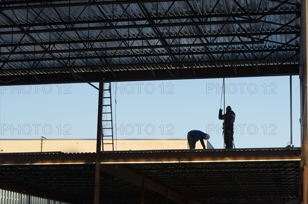 Men working at construction site