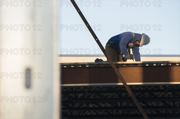 Man working at construction site