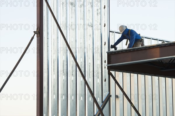 Man working at construction site