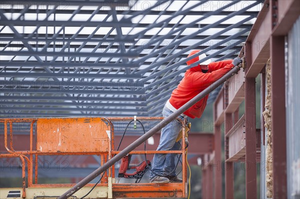 Man working at construction site