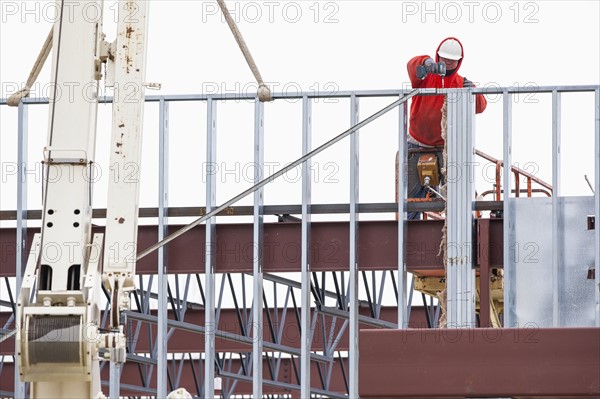 Man working at construction site