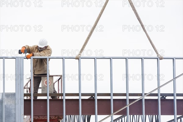 Man working at construction site