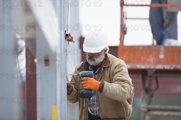 Man working at construction site