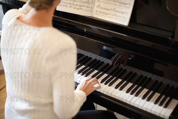 Woman playing piano