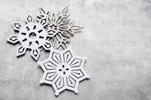 Close up snow flakes