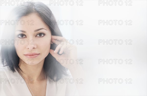 Portrait of brunette woman.