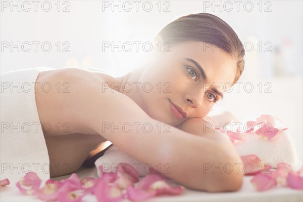 Young woman during beauty treatment.