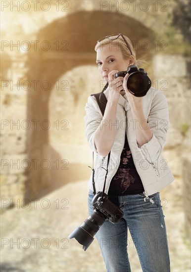 Portrait of female photographer.