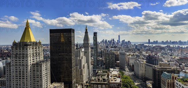 Aerial view of residential district. USA, New York State, New York City.