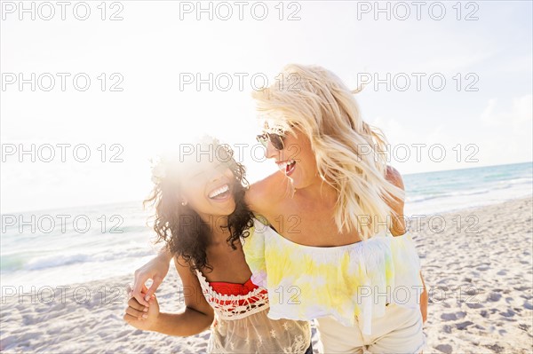 Female friends on beach