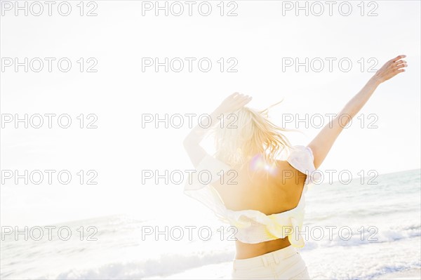 Young woman on beach