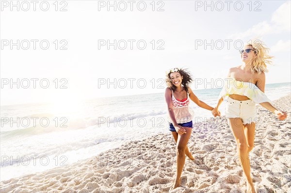 Female friends on beach