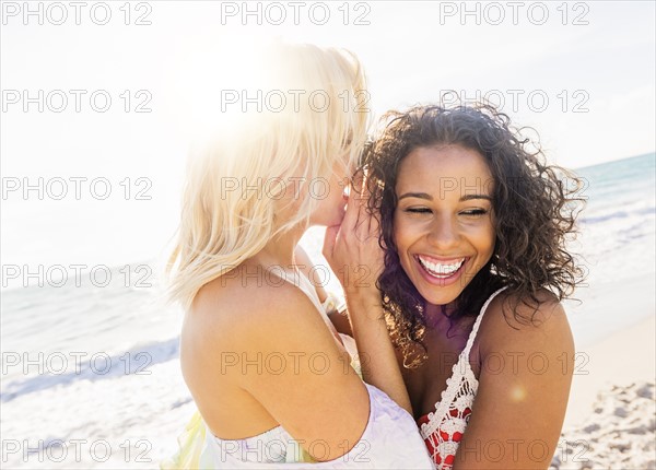 Female friends on beach