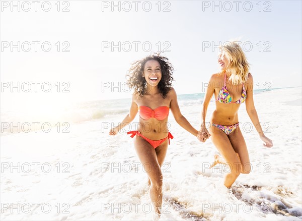 Female friends on beach