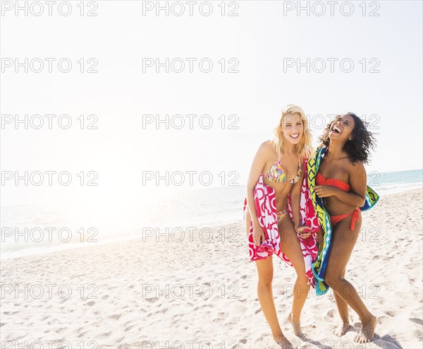Female friends on beach