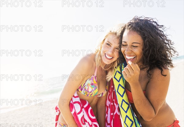 Female friends on beach