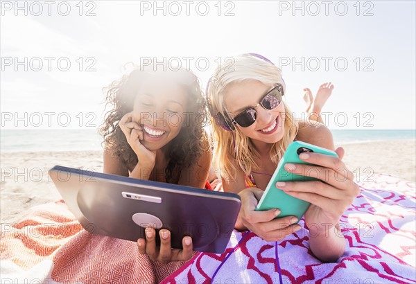 Female friends on beach