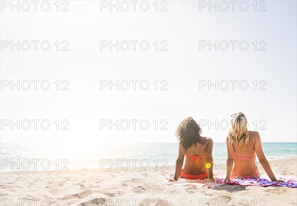 Female friends on beach