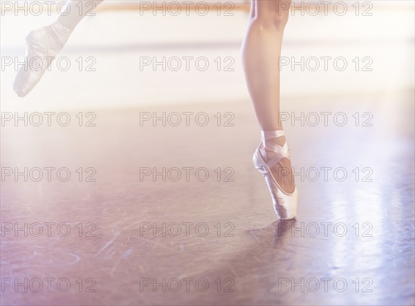 Young woman dancing in dance studio