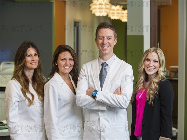 Portrait of dentists and patient