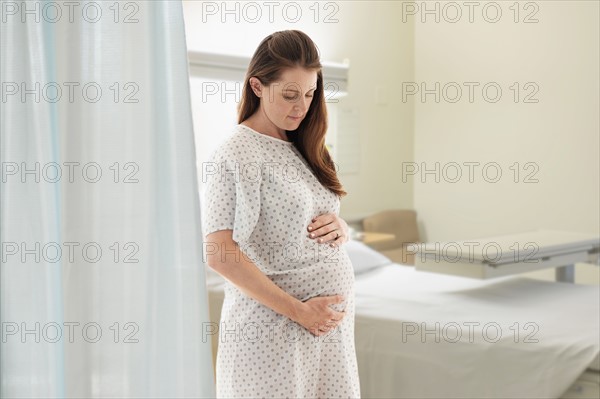 Pregnant woman at hospital.