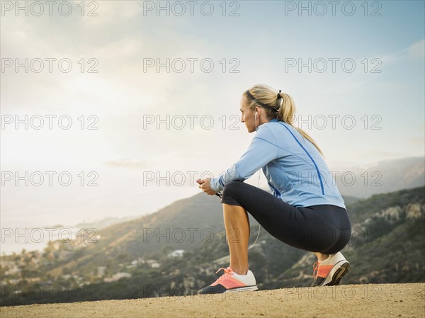 Woman in mountains