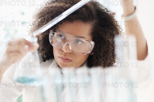 Scientist doing chemical research.