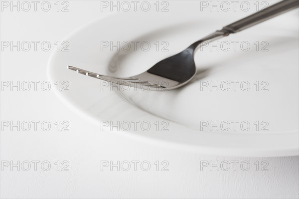 Close up of fork on plate