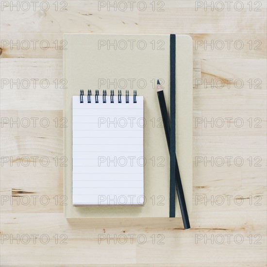 Overhead view of notebooks