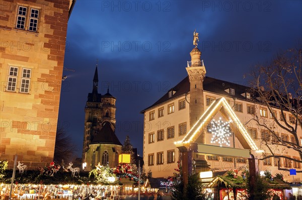 Christmas market at night