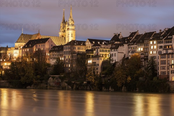 Basel Minster and Rhine River